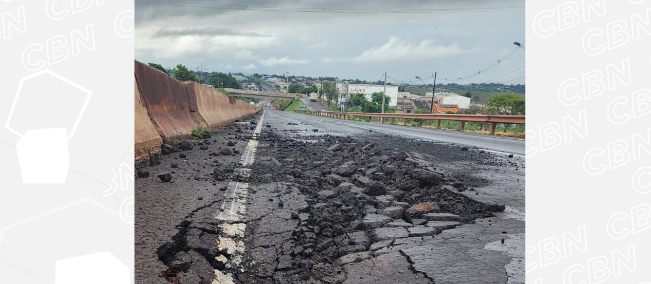 Trecho do Contorno Norte é interditado após chuva