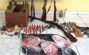 Grupo de caçadores é preso na região de Umuarama com armas de fogo e carne de animal abatido ilegalmente