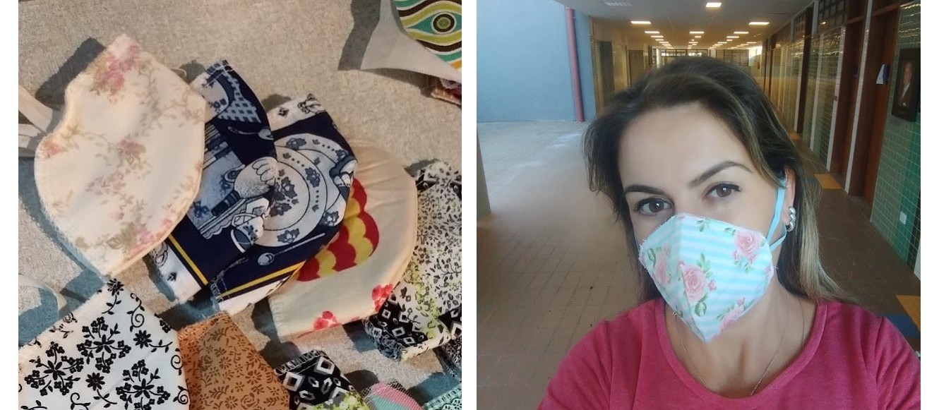 Professora troca máscaras por alimentos para doar a quem precisa