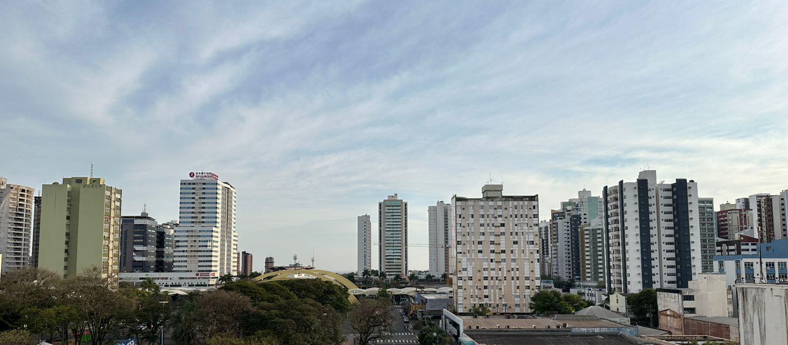 Previsão indica tempo firme e máxima de 31° C em Maringá