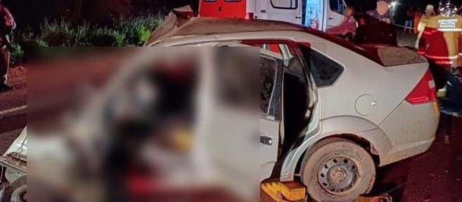 Quatro pessoas morrem em dois acidentes seguidos envolvendo quatro veículos na BR-487