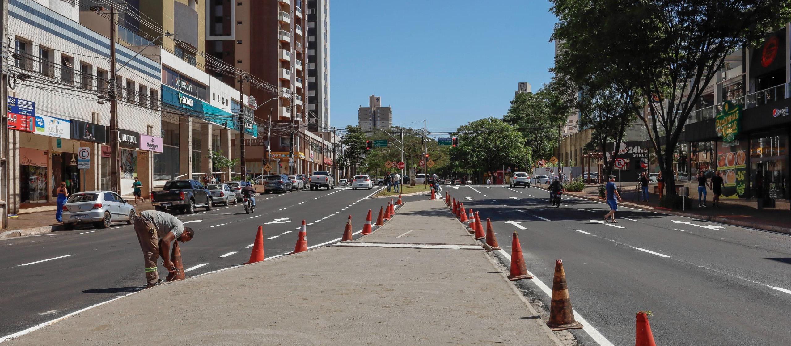 Avenida São Paulo é liberada com canteiro central restaurado e melhorias