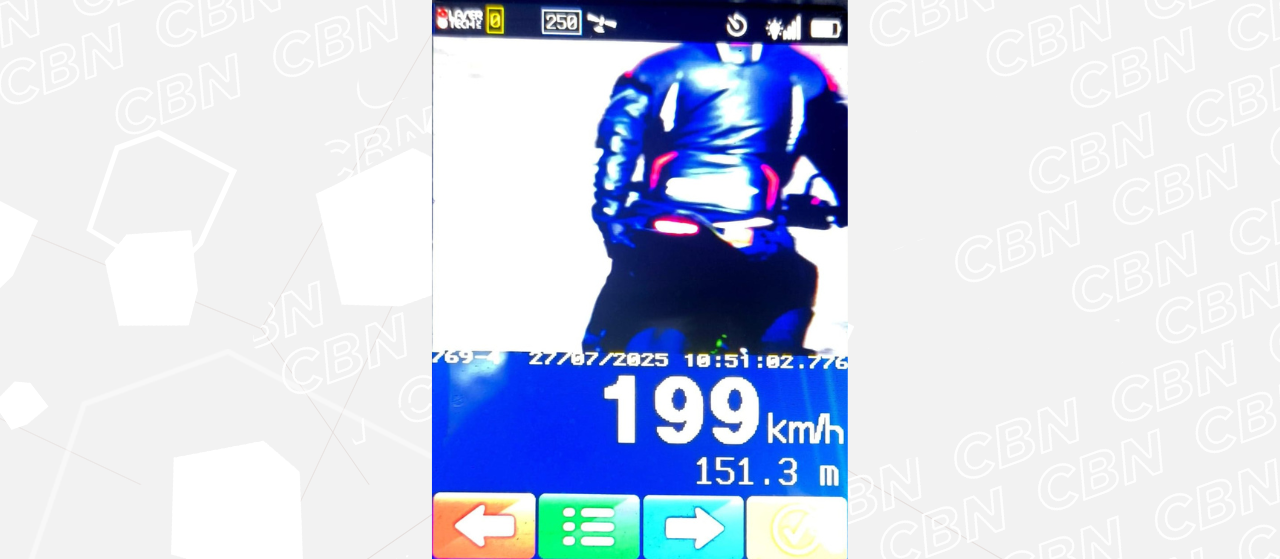 Motocicleta é flagrada a 199 km/h em trecho onde limite é 80 km/h