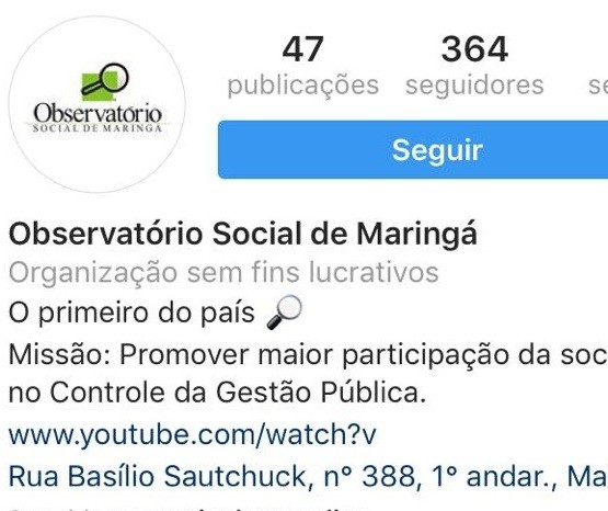 Observatório Social de Maringá aumenta uso das redes sociais