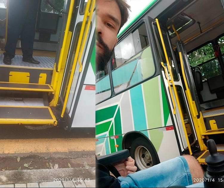 Cadeirante reclama de linhas de ônibus em Maringá