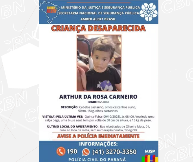 Buscas por menino desaparecido em Tibagi chegam ao quinto dia