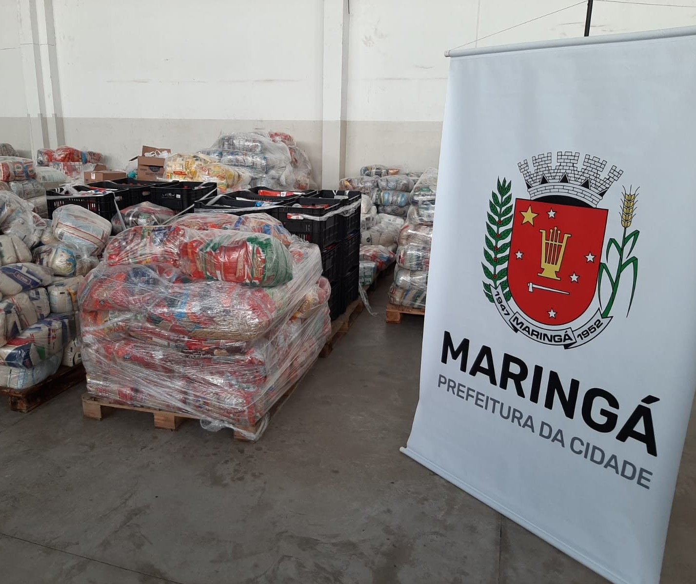 Prefeitura de Maringá e Provopar realizam entrega de 72 toneladas de alimentos
