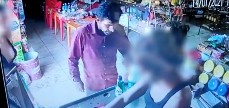 Polícia Civil tenta identificar homem que retirou uma criança à força de um supermercado em Paiçandu