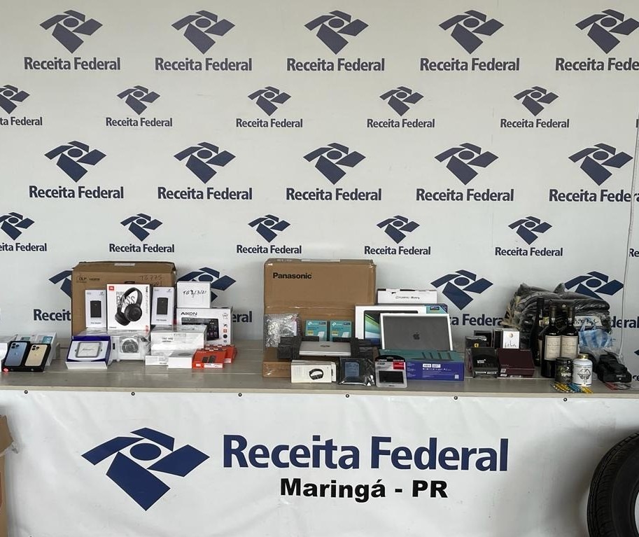 Receita Federal de Maringá apreende R$ 104 mi em mercadorias em 2022