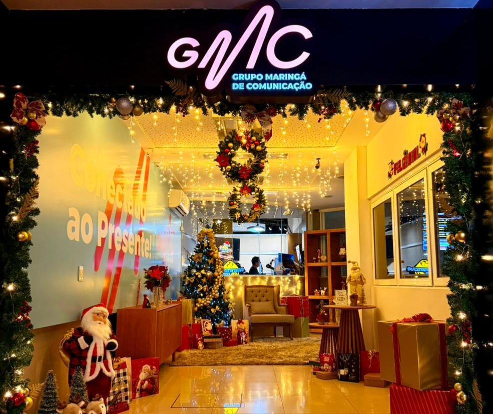 Grupo Maringá de Comunicação lança ação com decoração especial, prêmios e Papai Noel