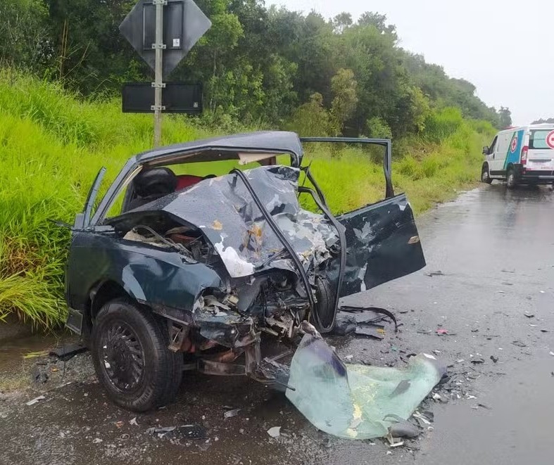 Casal e criança morrem em acidente na BR-277, em Palmeira