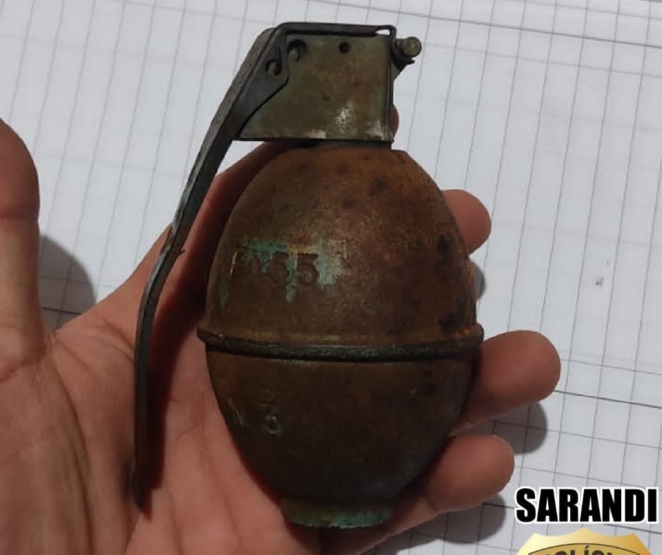 Polícia Civil de Sarandi vai rastrear origem de granada encontrada na cidade