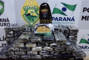 Polícia Rodoviária Estadual apreende 83 kg de crack na região de Maringá