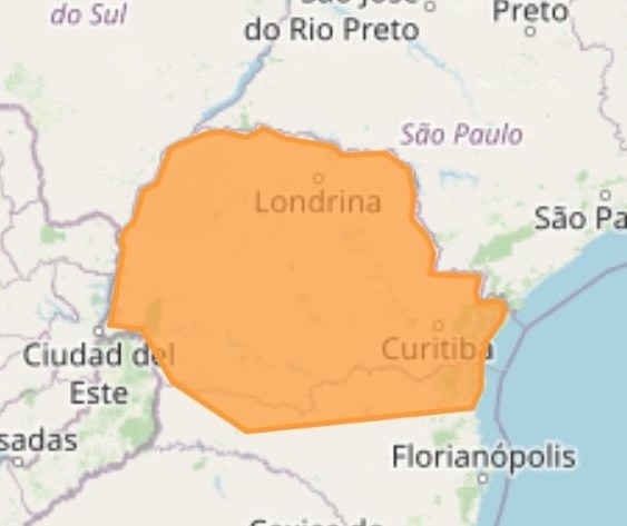 Inmet emite alerta laranja para temporais no Paraná
