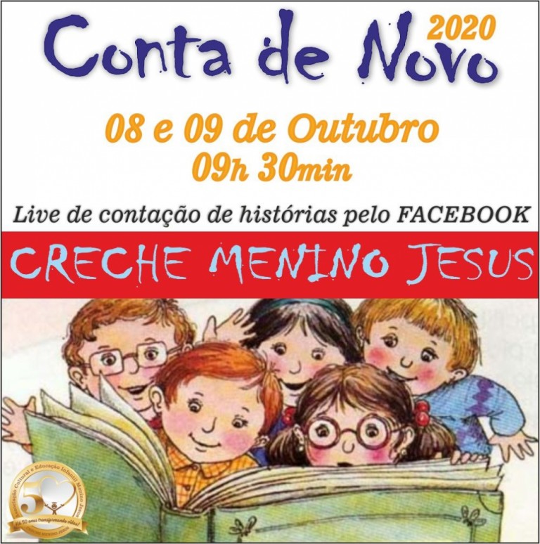 Contação de história online comemora 50 anos da Creche Menino Jesus