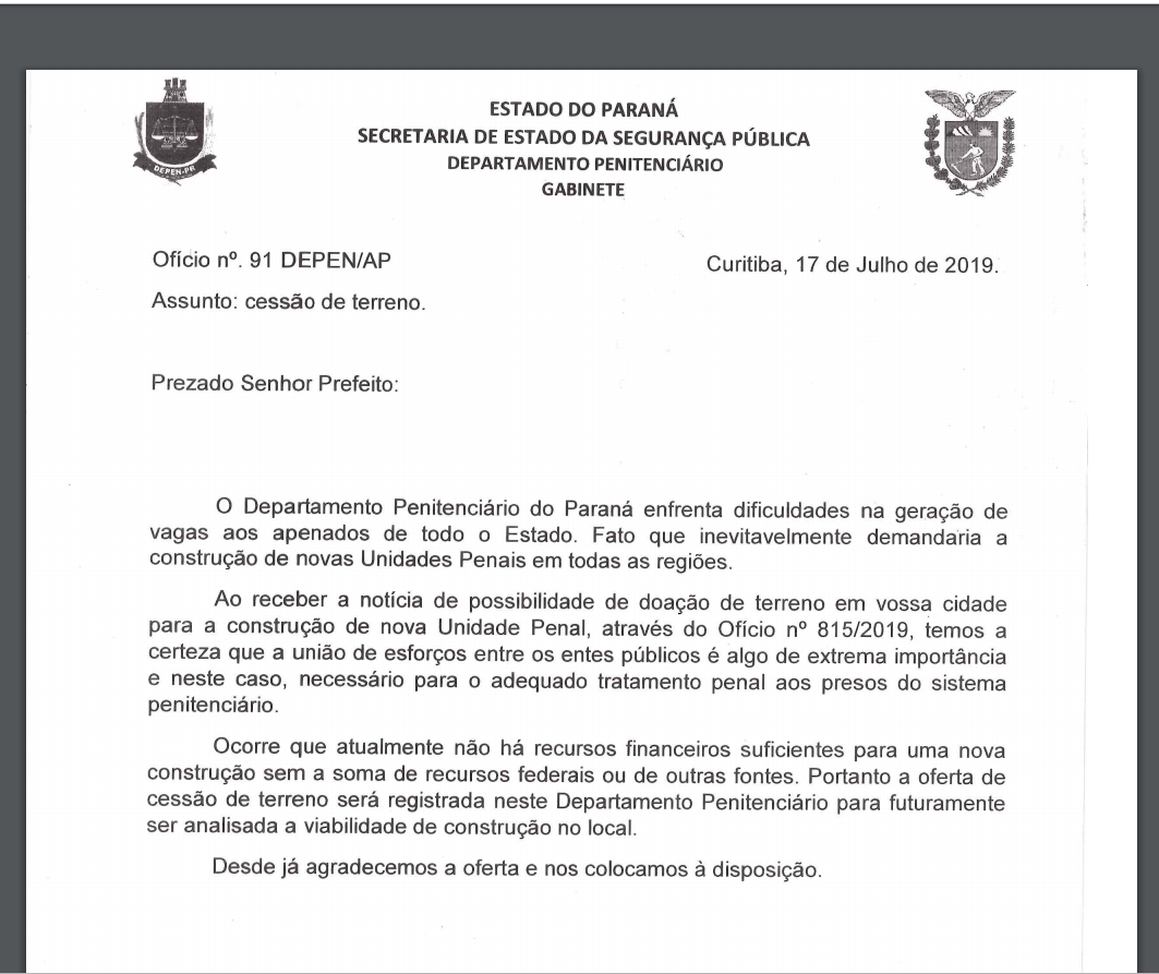 Sarandi desiste de doar terreno para construção de uma nova delegacia