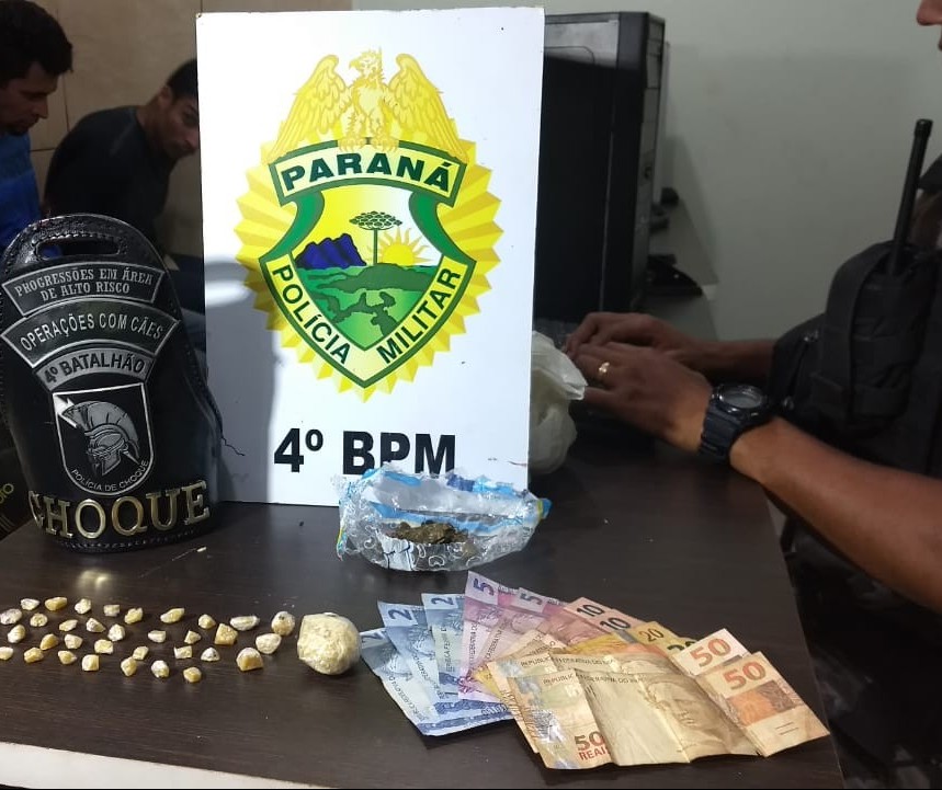 PM faz operação '181 Maringá' e prende três por tráfico de drogas