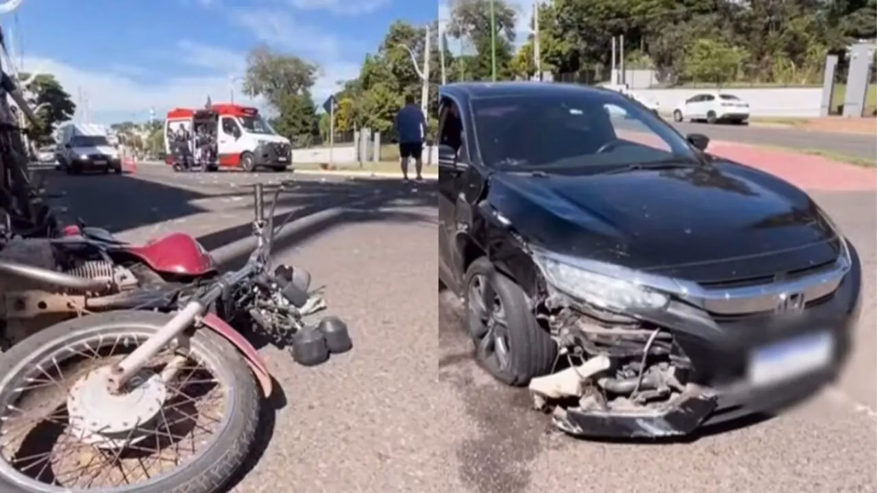 Homem fica gravemente ferido em acidente com moto na Carlos Borges