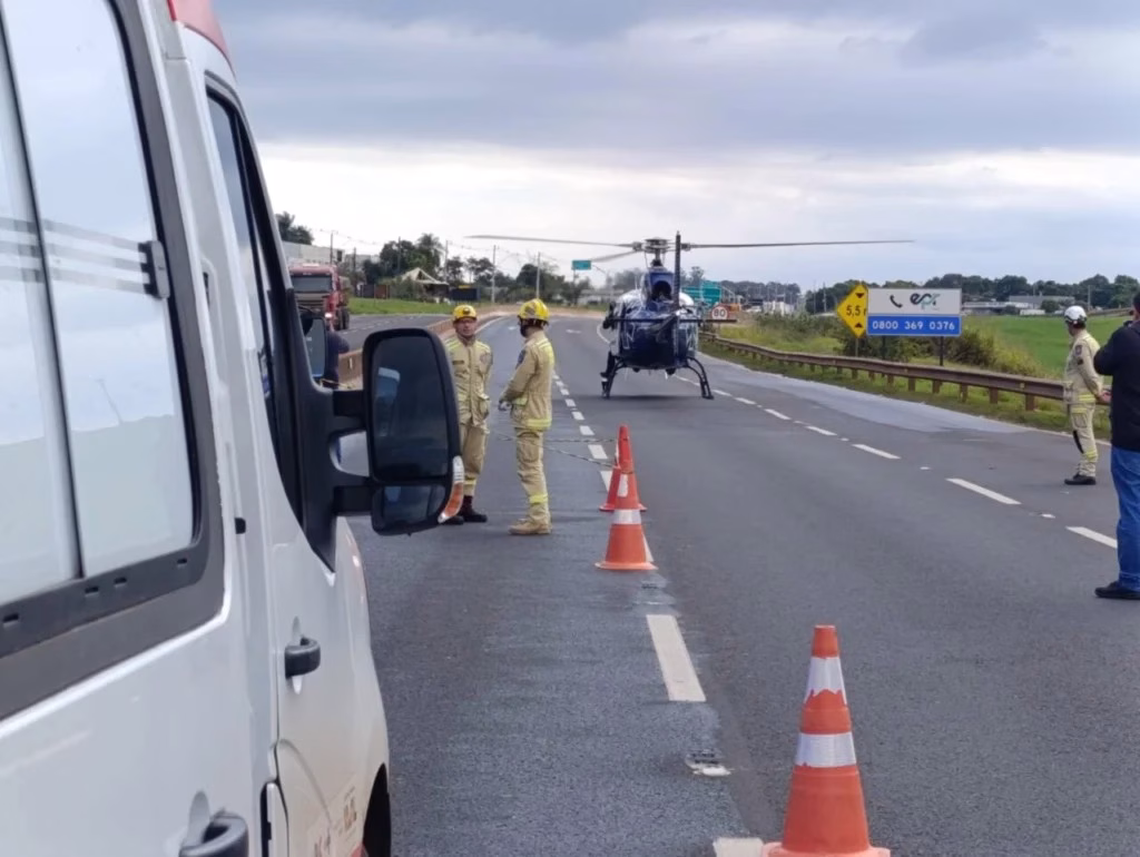 Homem morre atropelado na BR-376 na região de Maringá e novo acidente grave é registrado na sequência