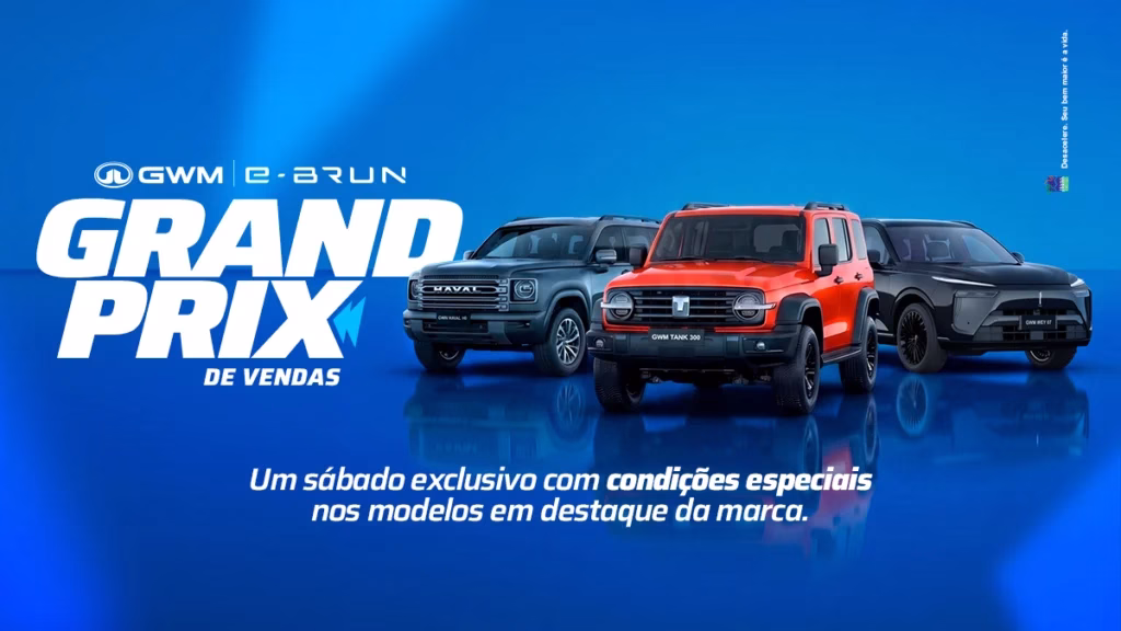 Grand Prix da e-BRUN Motors oferece condições especiais para comprar carros híbridos e elétricos da GWM neste sábado