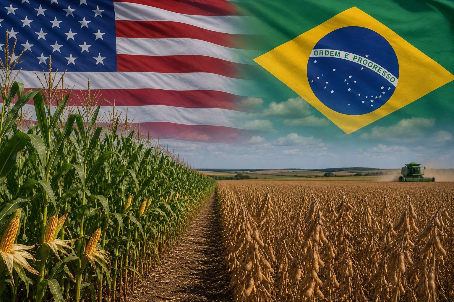 Brasil alcança Estados Unidos nas exportações agrícolas