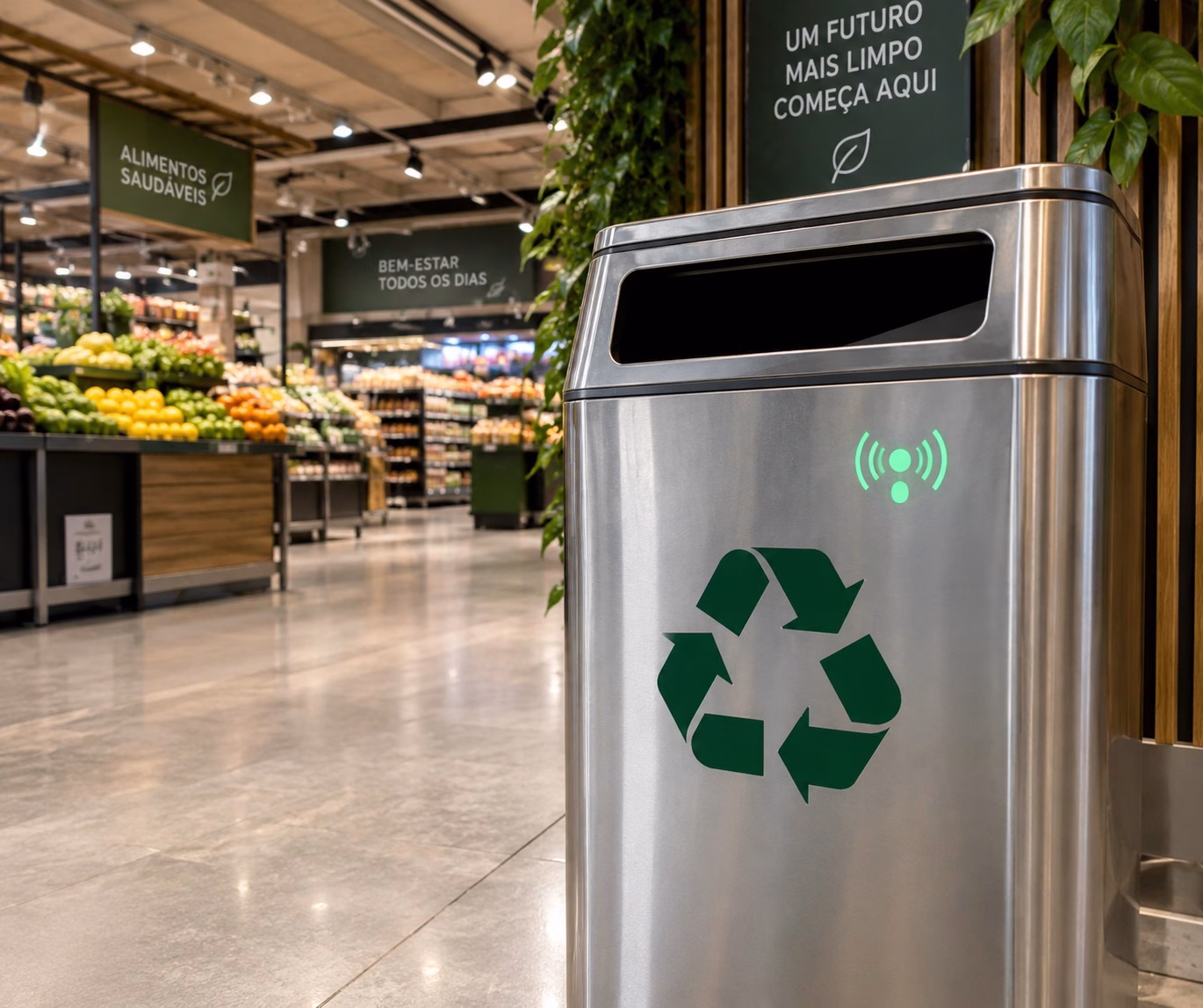 Como a tecnologia em lixeiras ajuda rede de supermercado a reduzir o desperdício de alimentos