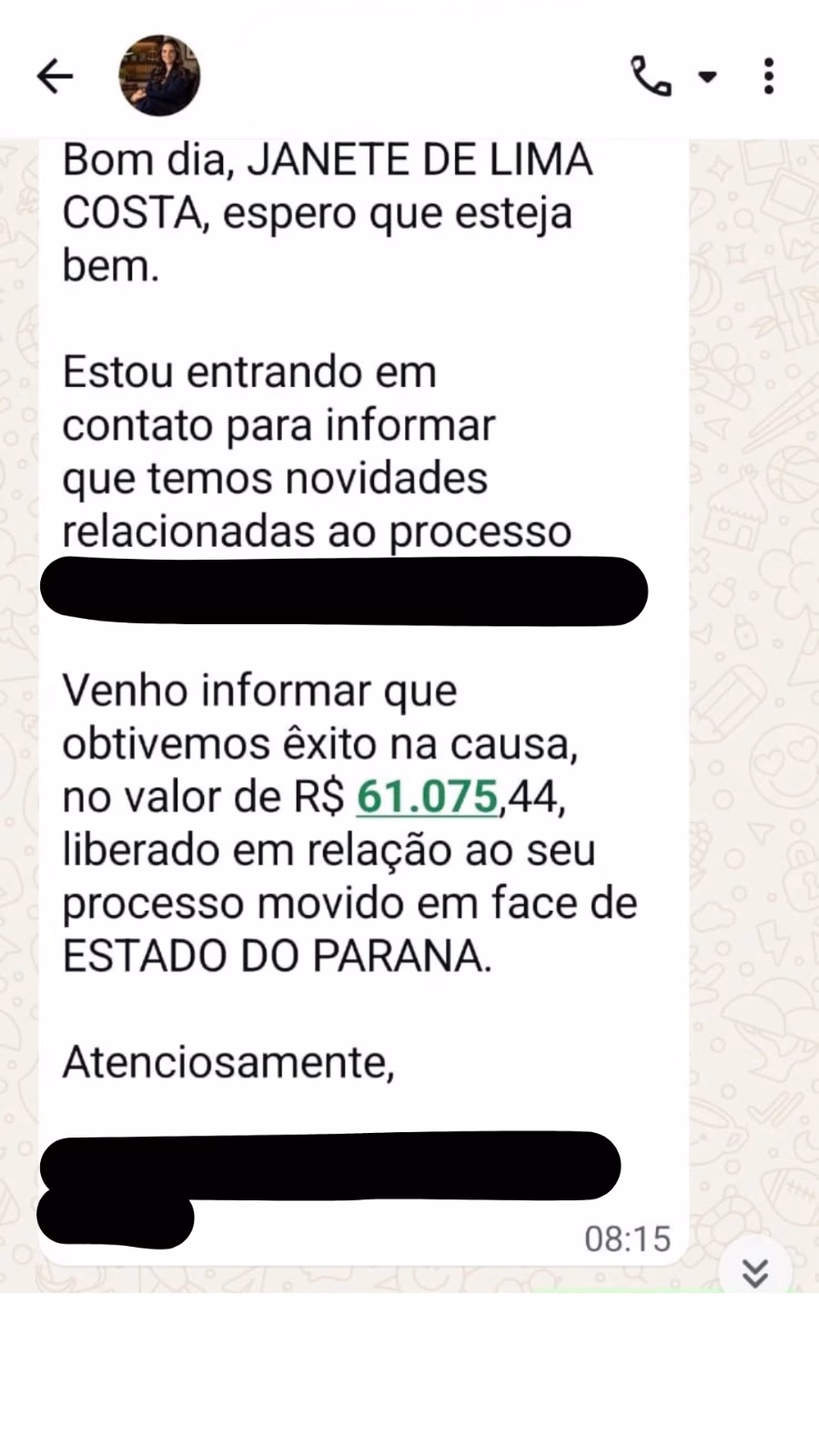 Golpistas usam nome e foto de advogados para abordar vítimas pelo WhatsApp