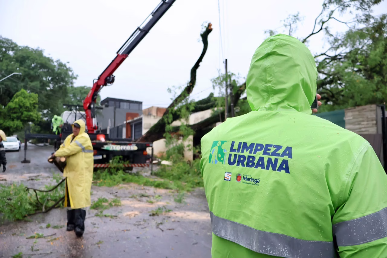 Temporal deixa estragos e moradores sem energia em Maringá e região