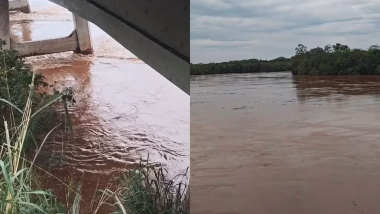 Rio Ivaí sobe mais de 5 metros em poucos dias e preocupa moradores da região de Maringá; veja a previsão